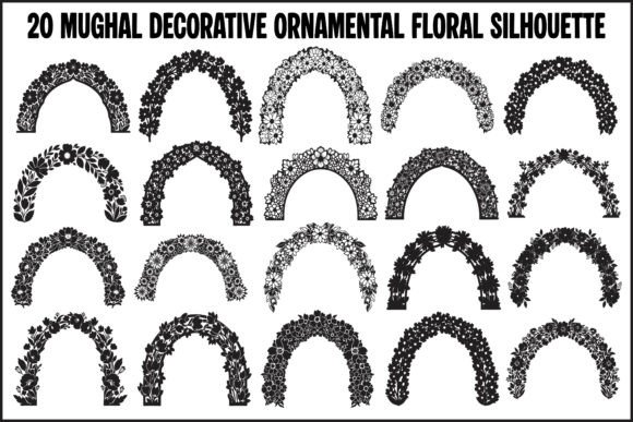 20 Mughal Decorative Ornamental Floral