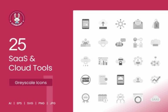 25 SaaS Cloud Tools Icons: A Must-Have Resource for Modern Digital Product Design