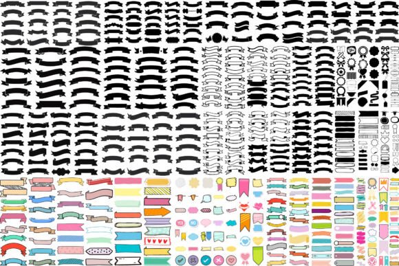 556 SVG Vintage Banner Ribbon Clipart: Creative Design Solutions for Every Project