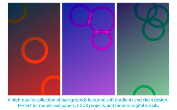 Abstract Gradient Geometric Circle BG: A Modern Design Solution for Versatile Projects