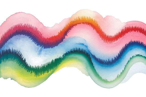 Colorful Wavy Watercolor Texture