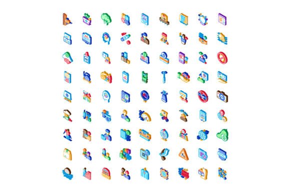 Digital Innovation Isometric Icons Colle