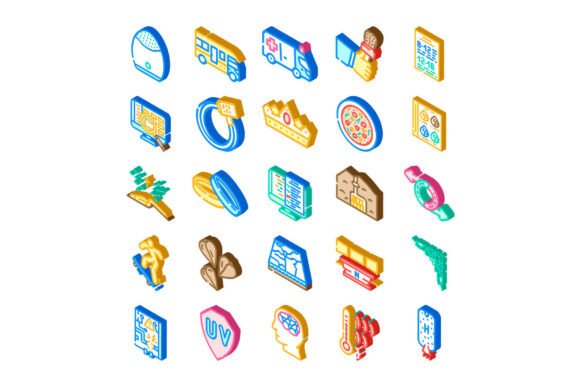 Isometric Icon Set Representing Technology: A Visual Solution for Modern Design Challenges
