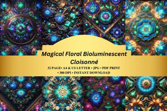 Magic of Bioluminescent Floral CloisonnΓ©