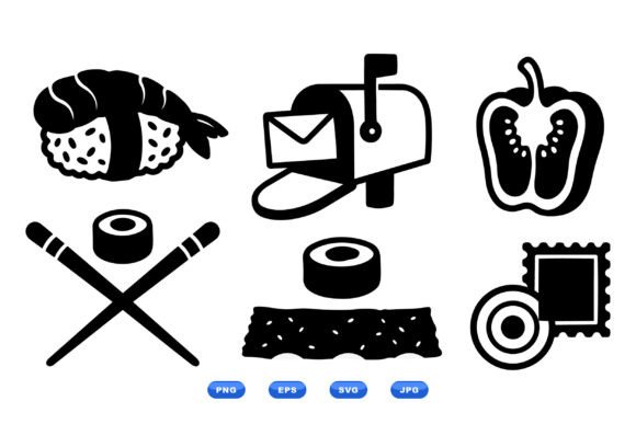 Minimal Food Icon Set: Bold, Versatile Design for Modern Branding