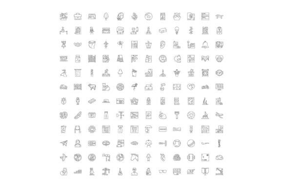 Outline Icon Set: Diverse Symbols for Designers
