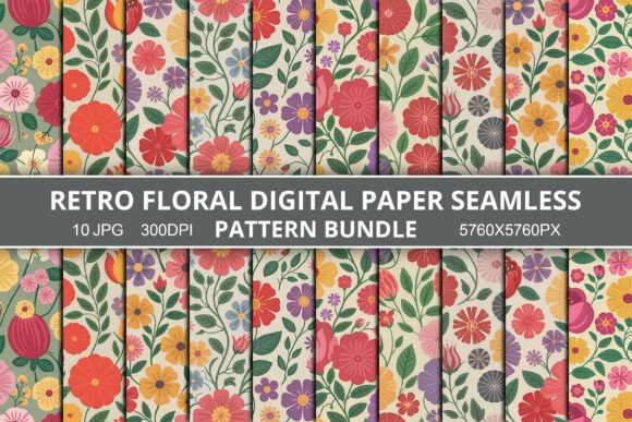 Retro Floral Digital Pattern Bundle: A Practical Resource for Creative Workflows