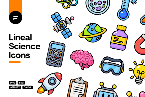Science Icon Set: Elevating Design with Dynamic Lineal Visuals