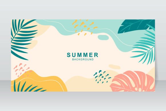 Tropical Summer Doodle Vector Background: A Versatile Design Resource for Modern Creatives