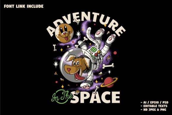 Unleash Your Brand’s Identity with the Dog Astronaut Mascot Logo Illustration